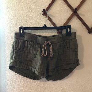 Army green Roxy shorts